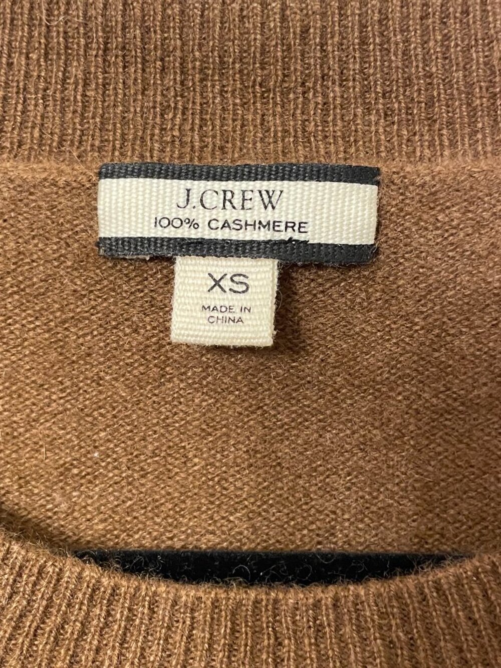 100% Cashmere J. Crew Warm Nutmeg Brown XS Women's Crew Neck Sweater Cozy Luxury - Picture 2 of 10